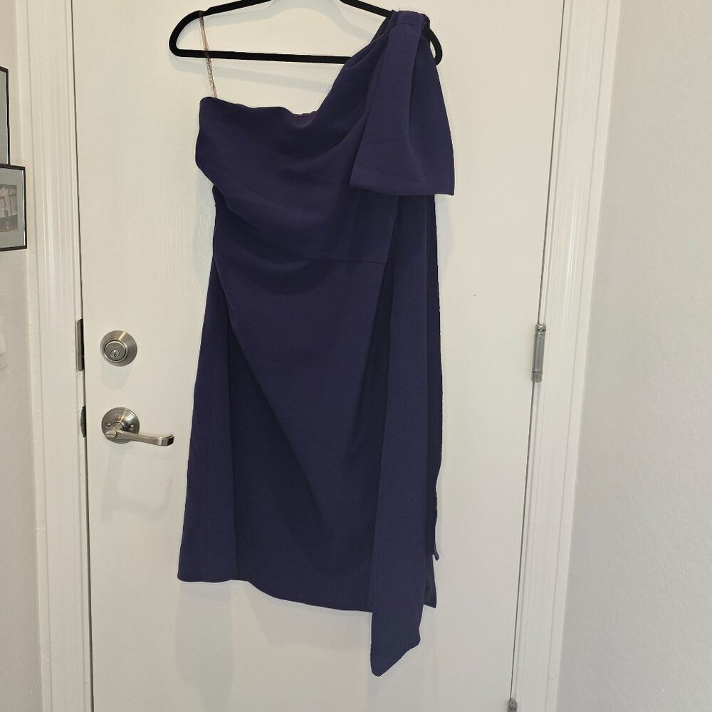 Sachin & Babi Size 12 Purple Miranda One-Shoulder Evening Holiday Party Dress